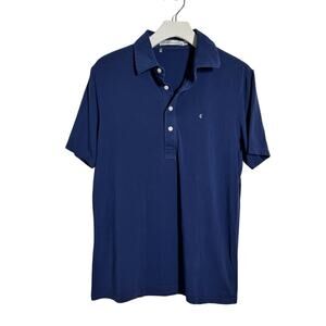 Criquet Slim Fit Top-Shelf Range Polo Men M Navy Blue Preppy Sport Casual Spring